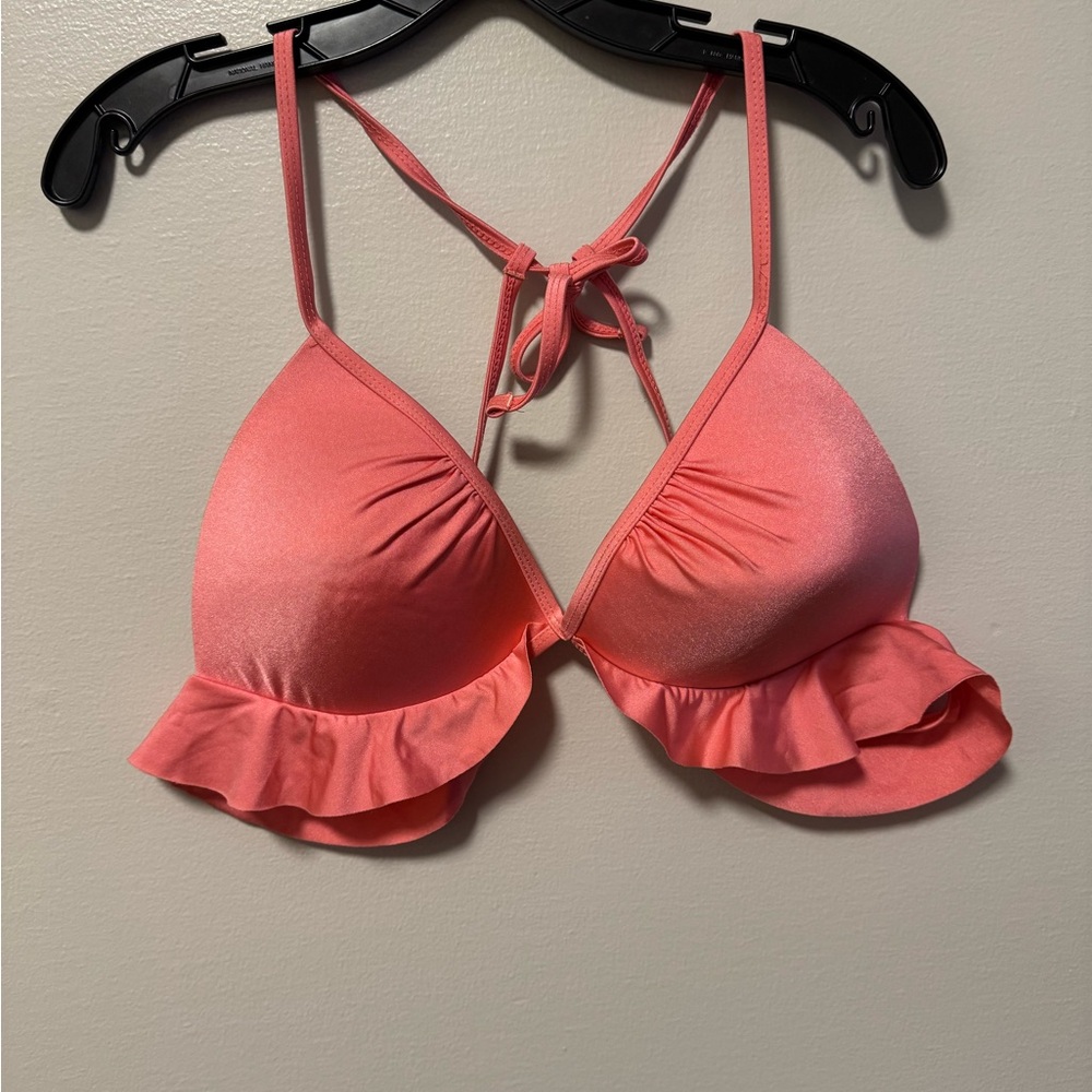 No Boundaries Coral Bikini Top and Bottom